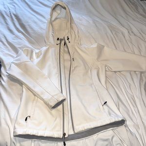 White rain jacket! Women size M